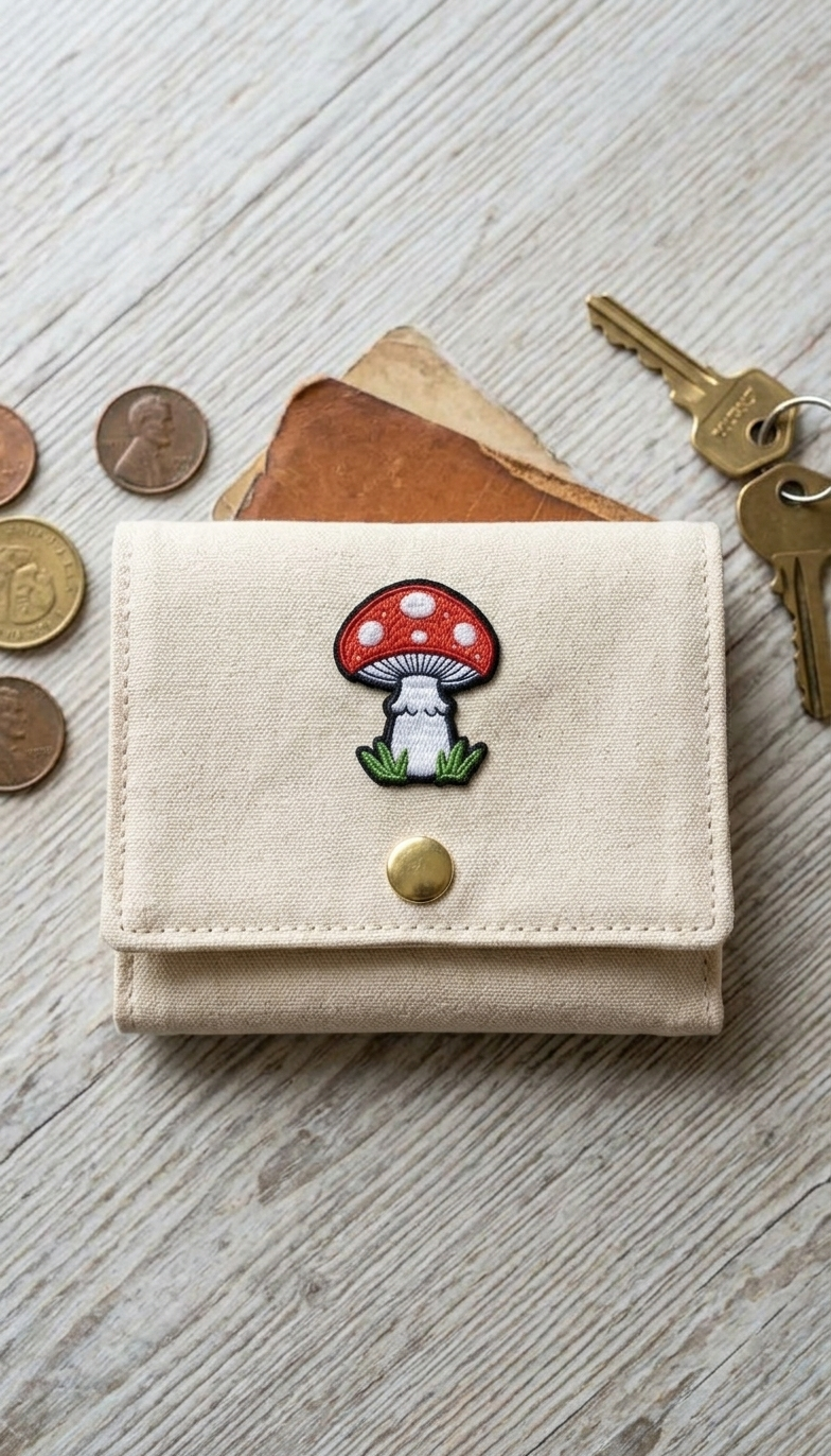 Cute Red Mushroom Embroidered Iron-On Patch, Kawaii Toadstool Mushroom Applique for Clothing, Bags, Hats & DIY Crafts