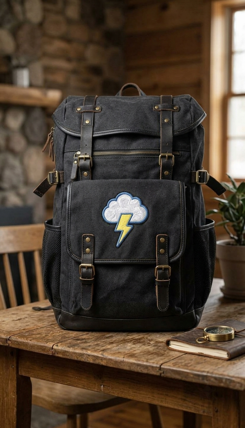 Lightning Cloud Embroidered Patch, Blue and Yellow Thunderbolt Iron-On Applique, Weather Embroidery Patch for Jackets, Bags & Hats