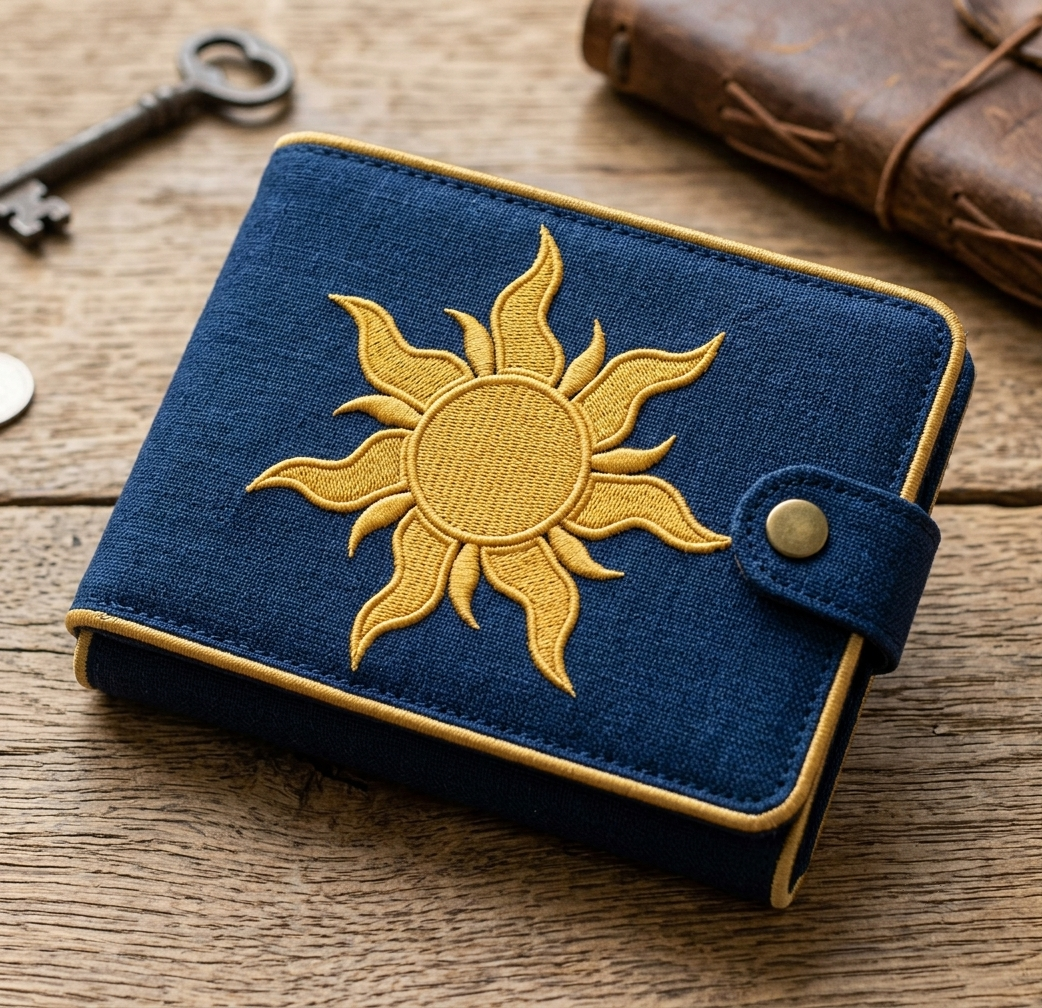 Golden Sun Embroidered Patch, Celestial Sun Iron-On Embroidery Applique for Jackets, Hats, Bags & DIY Clothing