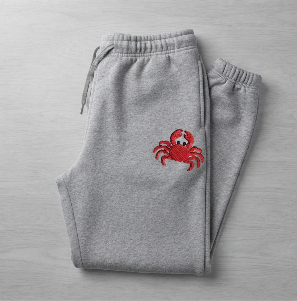 Red Crab Embroidered Patch – Marine Animal Iron On Patch, Ocean Lover Applique, Coastal Sewing Patch