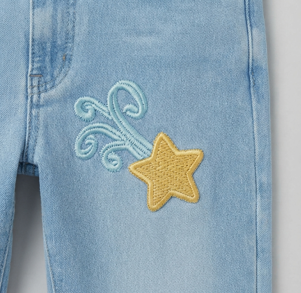 Star Embroidered Patch, Cute Celestial Embroidery Patch, Moon & Star Iron On Patch for Clothing, Jackets, Hats & Bags