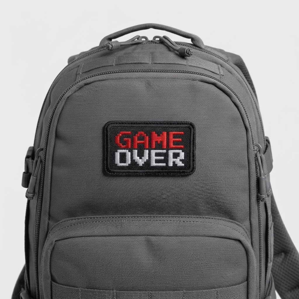 Game Over Embroidered Patch, Gaming Patch, Gamer Iron On Patch, Video Game Badge