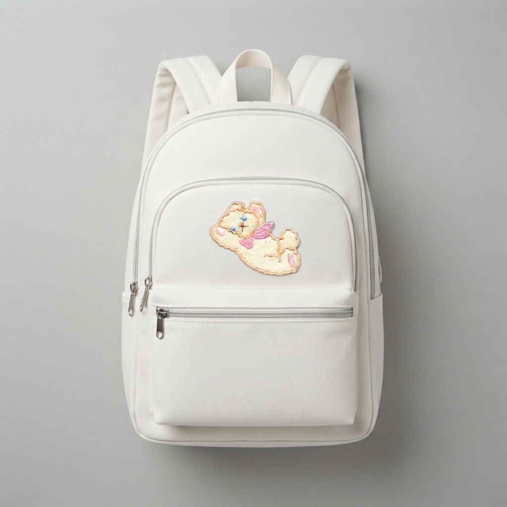 Cute Sleeping Bear Embroidered Patch – Kawaii Animal Iron-On Patch for Clothing, Bags & Jackets