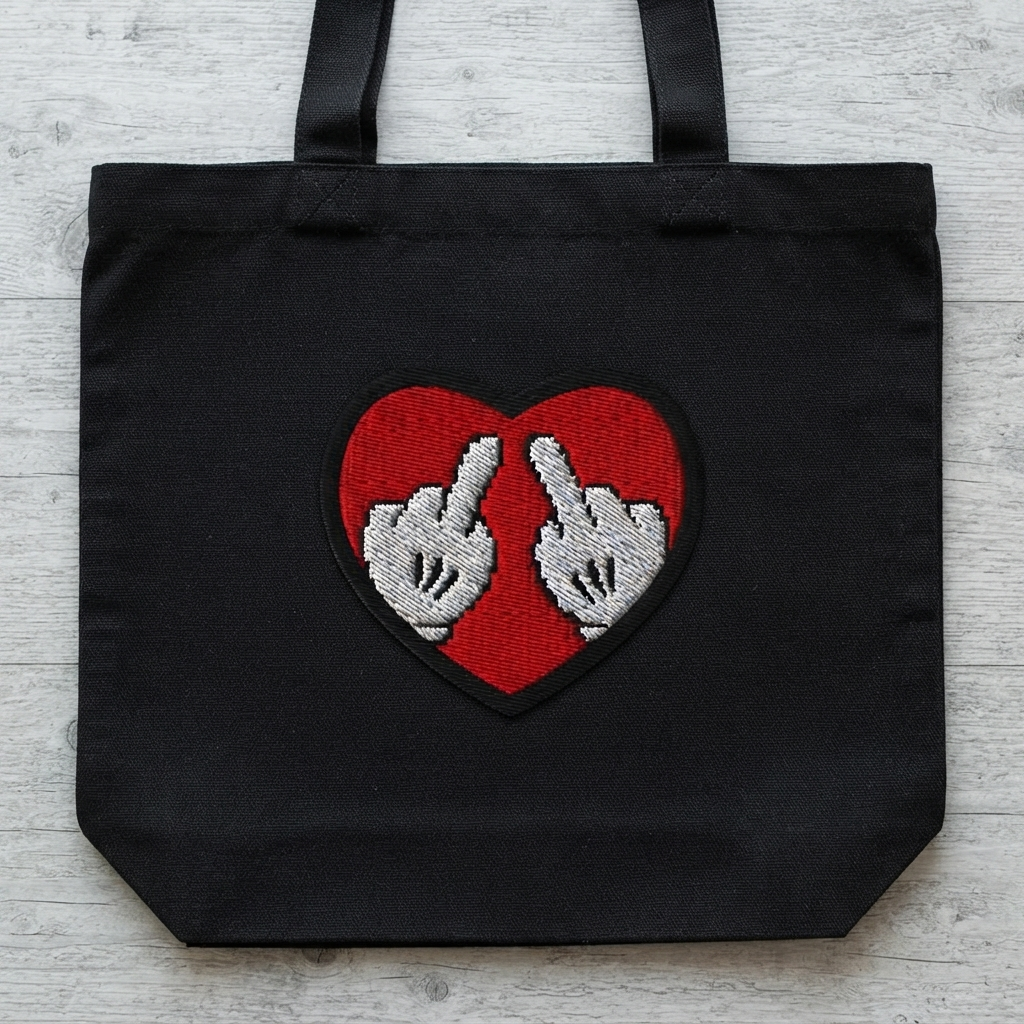 Embroidered Heart Hands Patch, Red Heart Embroidery Patch, Cute Love Iron On Patch, Romantic Sewing Patch for Jacket, Bag & Clothing