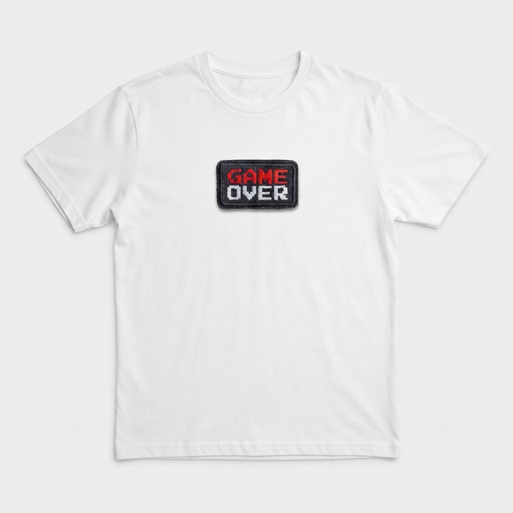 Game Over Embroidered Patch, Gaming Patch, Gamer Iron On Patch, Video Game Badge