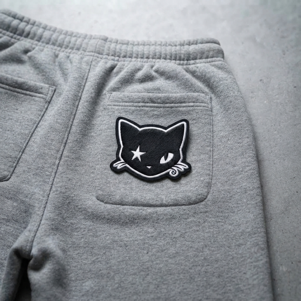 Black Cat Embroidered Patch, Gothic Cat Iron On Patch, Cute Halloween Cat Patch, Clothing & Bag Embroidery Applique