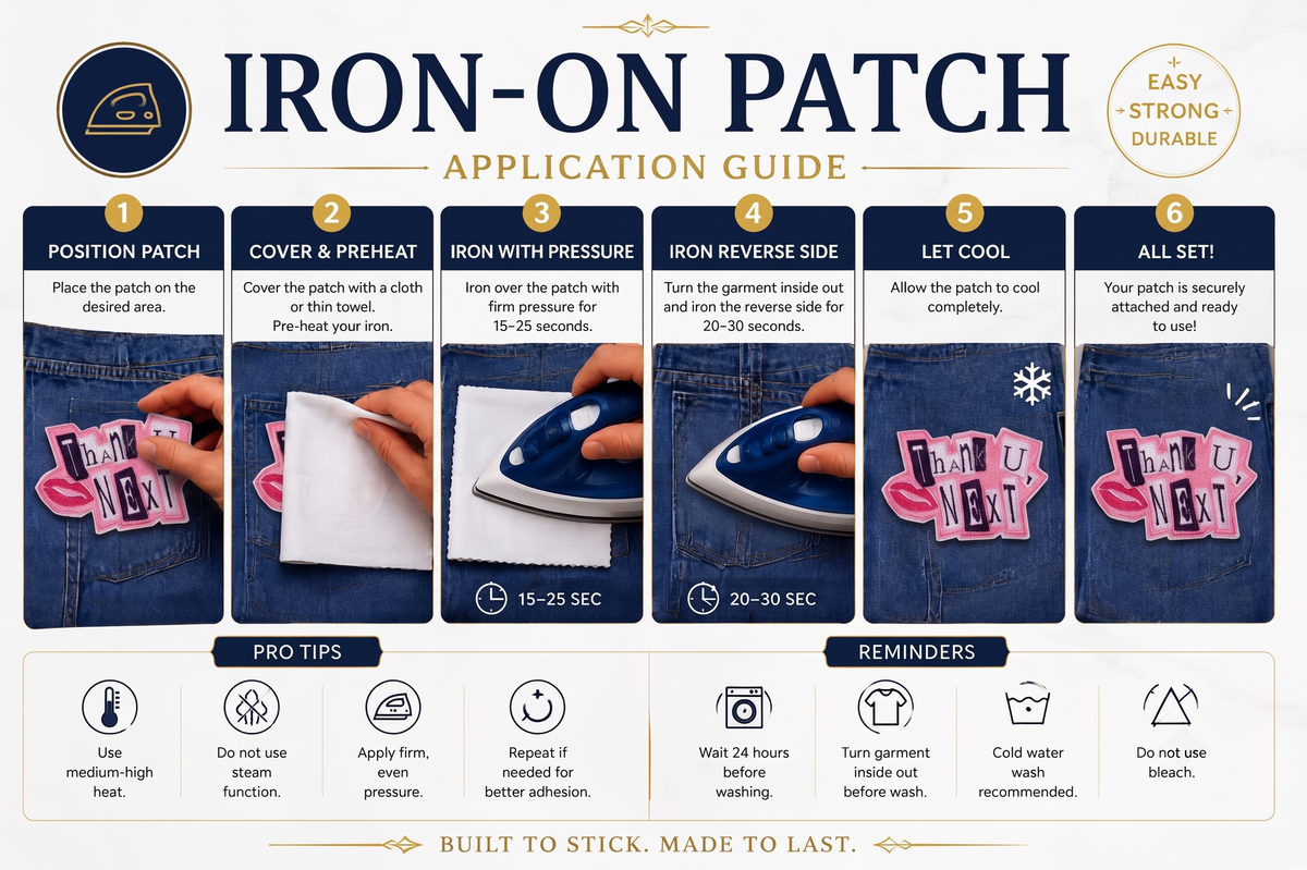 Thank You Next Embroidered Patch – Pink Aesthetic Iron On Patch for Jackets, Hats & Bags
