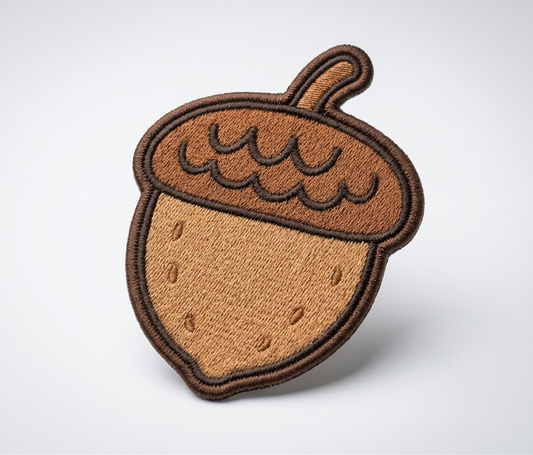 Acorn Embroidered Patch, Cute Fall Autumn Iron On Patch for Jackets, Jeans, Backpacks, Hats and DIY Clothing Accessories