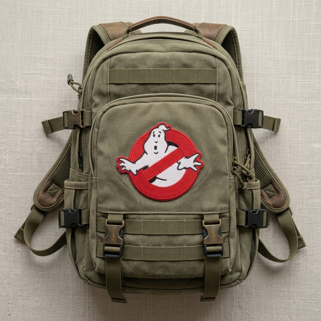 Ghostbusters Embroidered Patch, Red No-Ghost Logo Iron-On Patch for Jackets, Jeans, Backpacks & Hats