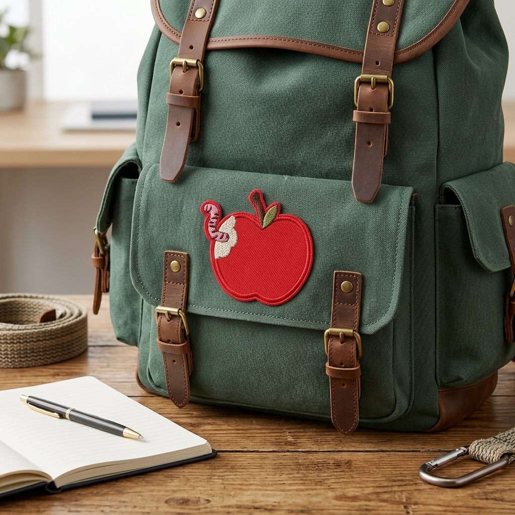 Apple Embroidered Patch, Cute Red Apple Sewing Patch, Fruit Iron On Patch, Food Embroidery Patch for Jacket, Backpack & Clothing