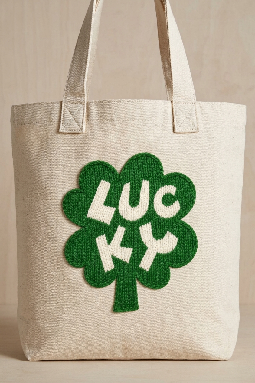 Lucky Clover Embroidered Patch, Green Shamrock Iron-On Applique, Irish Luck Embroidery Badge for Jackets, Hats, Backpacks & Clothing