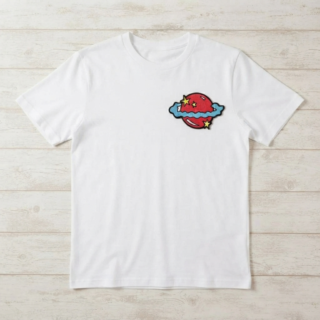 Cosmic Planet Embroidered Patch – Colorful Space Planet Iron-On Patch for Jackets, Backpacks & Clothing