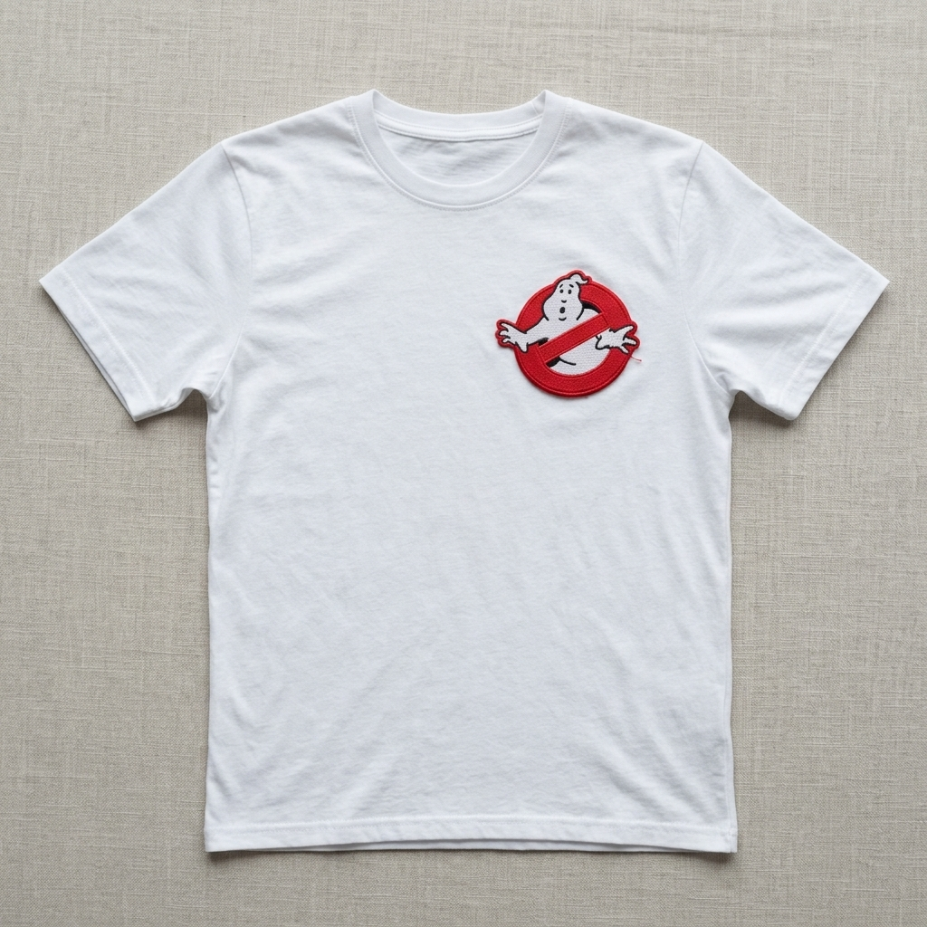 Ghostbusters Embroidered Patch, Red No-Ghost Logo Iron-On Patch for Jackets, Jeans, Backpacks & Hats