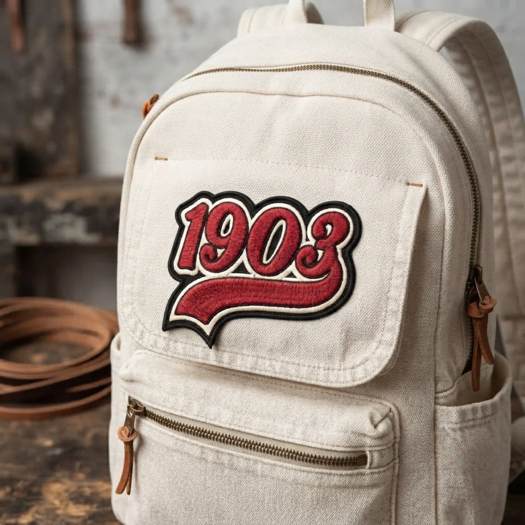 1903 Embroidered Patch, Vintage Number Patch, Retro Iron On Sew On Patch, Sports Jacket & Hat Embroidery Patch