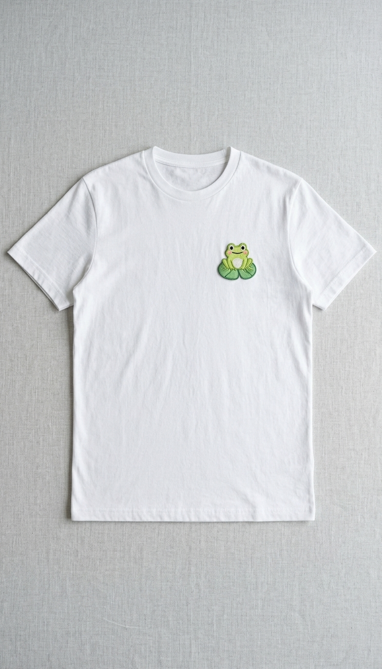 Cute Frog Embroidered Patch, Green Kawaii Frog Iron On Patch for Clothes, DIY Clothing Accessories, Backpack, Jacket and Tote Bag