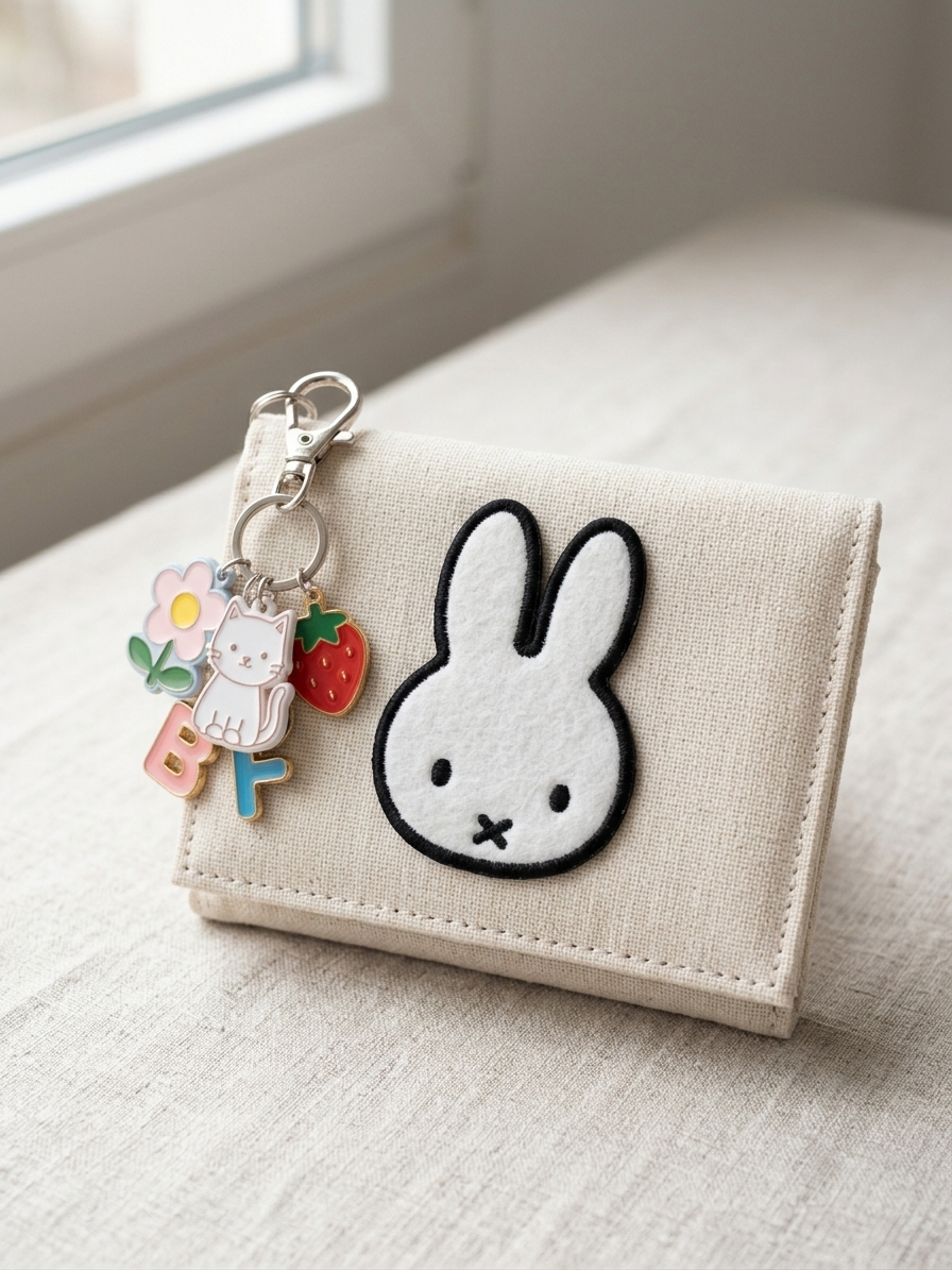 Cute Bunny Embroidered Patch, Kawaii Rabbit Iron-On Patch, Animal Fabric Applique for Jackets, Bags & Clothing
