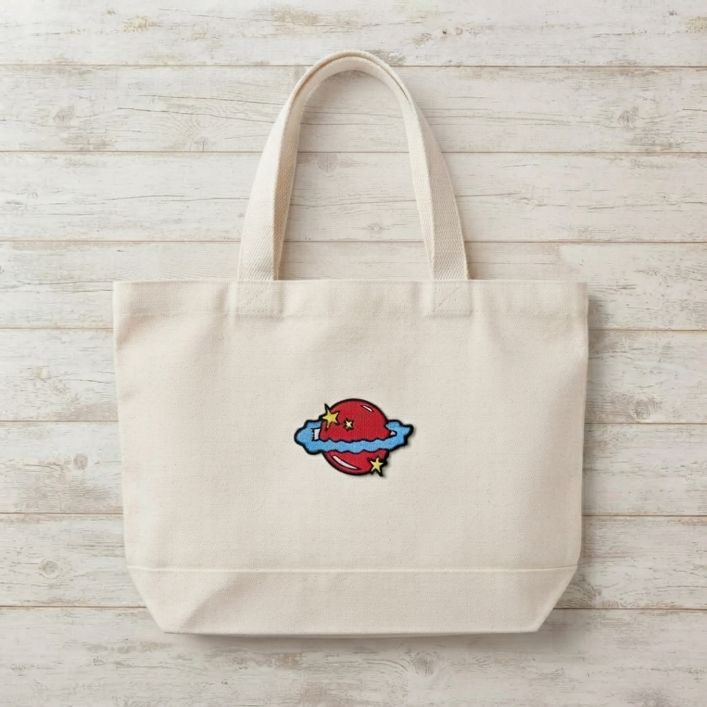 Cosmic Planet Embroidered Patch – Colorful Space Planet Iron-On Patch for Jackets, Backpacks & Clothing