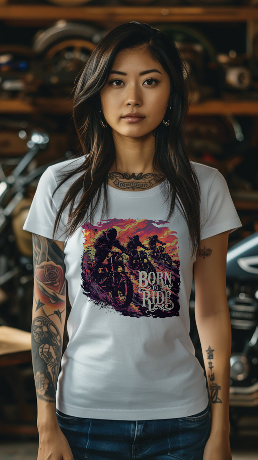 Motorcycle Style T-Shirt, Unisex, Short Sleeve, Designed For Motorcycle Lovers, MOT001