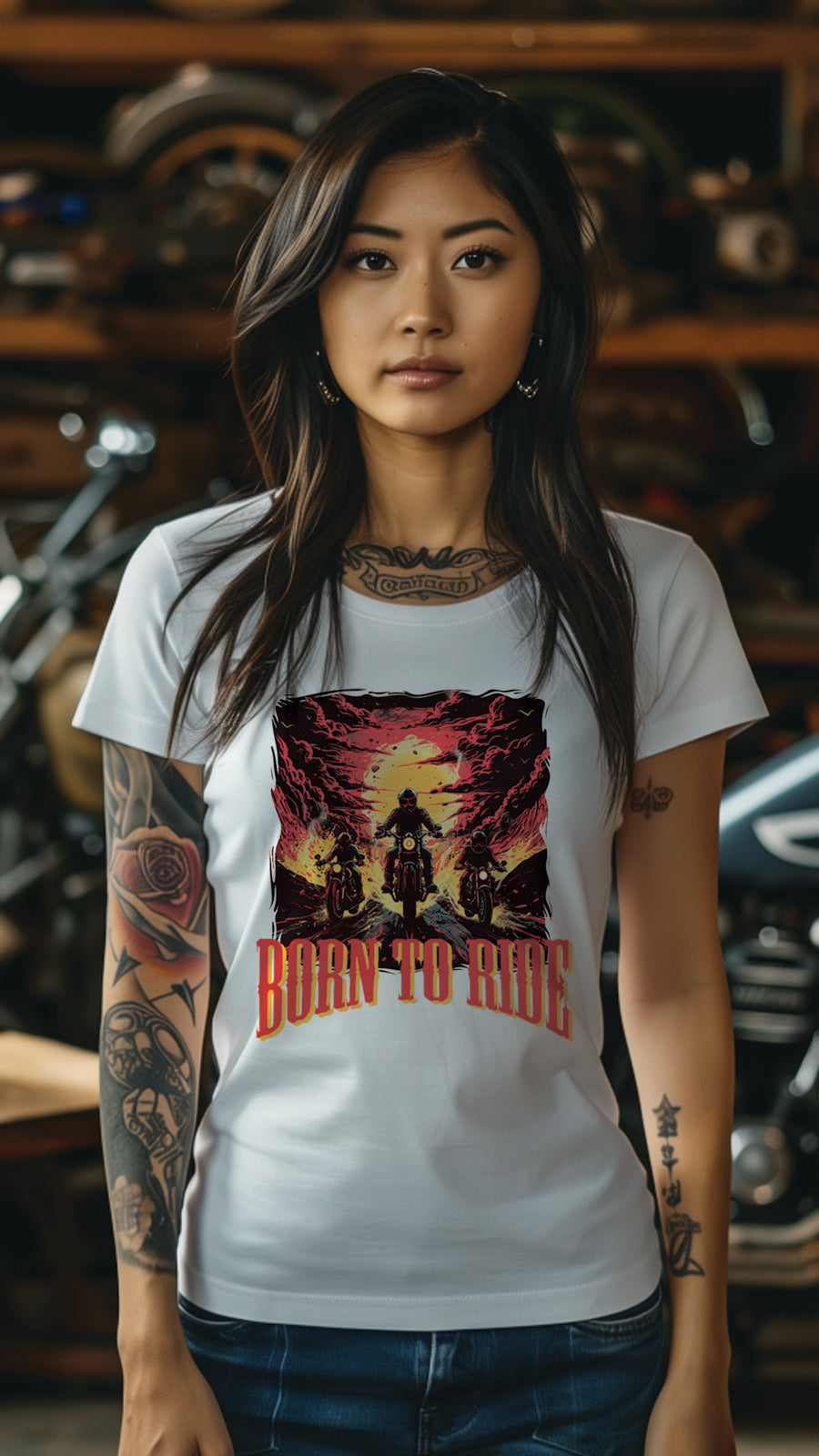 Motorcycle Style T-Shirt, Unisex, Short Sleeve, Designed For Motorcycle Lovers, MOT002