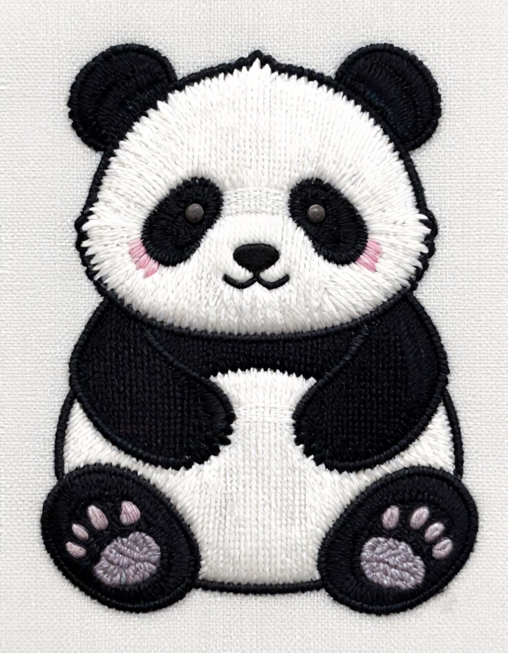 Cute Panda Embroidered Patch – Kawaii Bear Animal Iron-On Patch for Clothing, Bags & Accessories