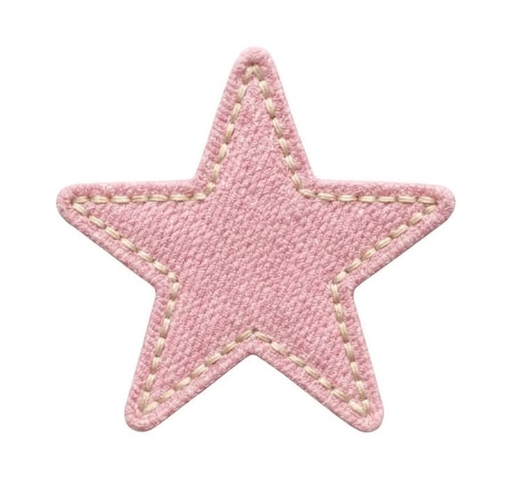 Pink Star Embroidered Patch – Cute Iron On Sewing Patch for Clothing, Bags & DIY Crafts