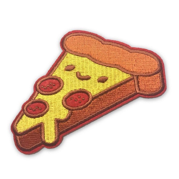 Cute Pizza Embroidered Patch, Kawaii Food Iron On Patch, Pizza Lover Embroidery Patch, Funny Food Clothing Patch